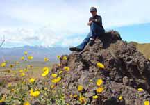 Diana surrounded by Death Valley flowers